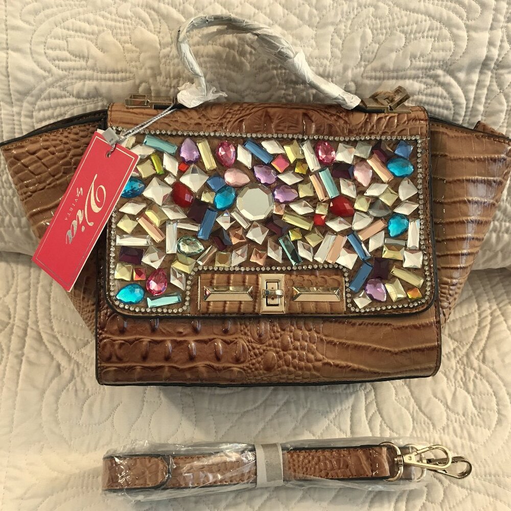 Chic Colorful Gemstone Handbag - Brand New with Tags!